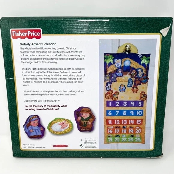 Fisher-Price Little People Musical Soft Advent Calendar 100% Complete Vtg 2012 - Picture 2 of 13
